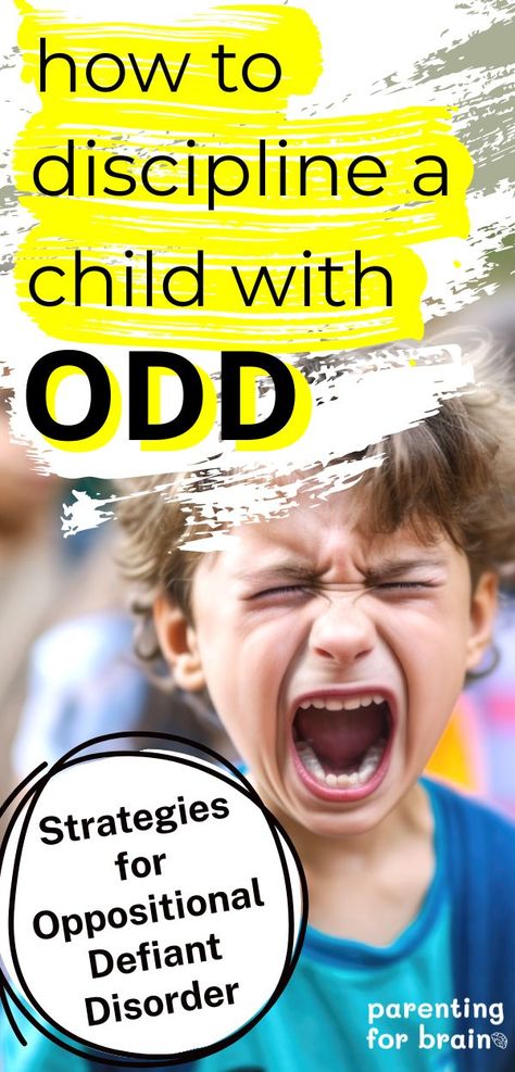 A young boy screaming with his face scrunched up. Text reads: "How to discipline a child with ODD. Strategies for Oppositional Defiant Disorder". Disrespectful Kids, Defiant Behavior, Motivation Theory, Oppositional Defiant Disorder, Behavior Interventions, Parenting Education, Strong Willed Child, Behavior Disorder, Temper Tantrums