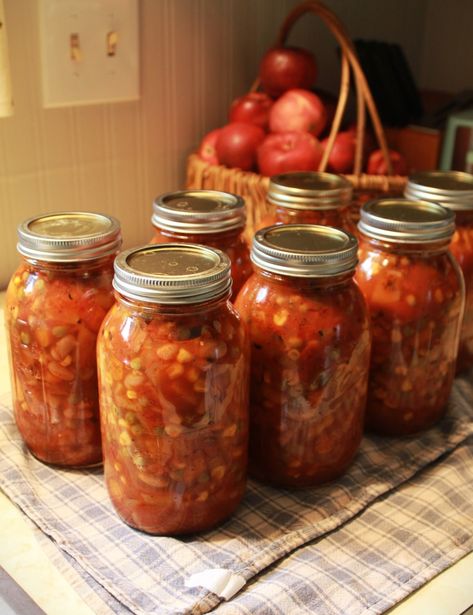 Canning Vegetable Soup | Pressure Canning Canning Veggies From Garden, Canning Homemade Vegetable Soup, Canning Vegetable Soup With Meat, Canning Hamburger Vegetable Soup, Vegetable Soup To Can, Canning Veggie Soup, Canning Vegetables Recipes, Ratatouille Recipe For Canning, Canning Soup Starter