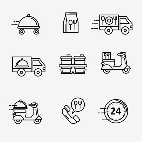 fast,food,delivery,vector,icon,outline,line,symbol,sign,motorbike,web,business,isolated,service,graphic,deliver,courier,transportation,transport,design,shipping,vehicle,speed,quick,package,parcel,order,free,retail,distribution,express,illustration,line vector,food vector,graphic vector,business vector,web vector,sign vector,black vector,speed vector Delivery Illustration, Food Delivery Logo, Fast Food Delivery, Delivery Icon, Order Illustration, Support Icon, Like Symbol, Food Vector, Fruit Icons