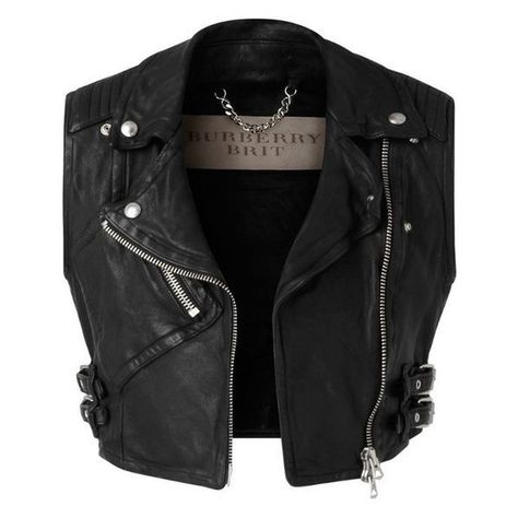 Burberry Cropped Leather Biker Waistcoat ❤ liked on Polyvore featuring outerwear, vests, leather waistcoat, burberry vest, leather vest, burberry and cropped vest Leather Biker Vest, Leather Waistcoat, Black Leather Vest, Biker Vest, Cropped Leather Jacket, Vest Waistcoat, Cropped Vest, Leather Vest, Celebrity Outfits