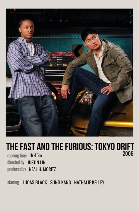 minimal polaroid movie poster for the fast and the furious: tokyo drift Fast And Furious Tokyo Drift Poster, The Fast And The Furious Tokyo Drift, Tokyo Drift Poster, Tokyo Drift Movie, Paul Waker, Fast And Furious Tokyo Drift, Fast N Furious, Movie Fast And Furious, Polaroid Movie Poster