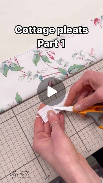 Olga Kott on Instagram: "Cottage pleat curtains - Part 1 - how I attach the heading tape  #curtain #curtainmaker #réel #homedecor #tutorial #fabric #sewing #colefaxandfowler" Couture, Sewing Curtains, Curtain Sewing Pattern, Cottage Curtains, Pleat Curtains, No Sew Curtains, Ikea Bathroom, Pleated Curtains, Couture Sewing