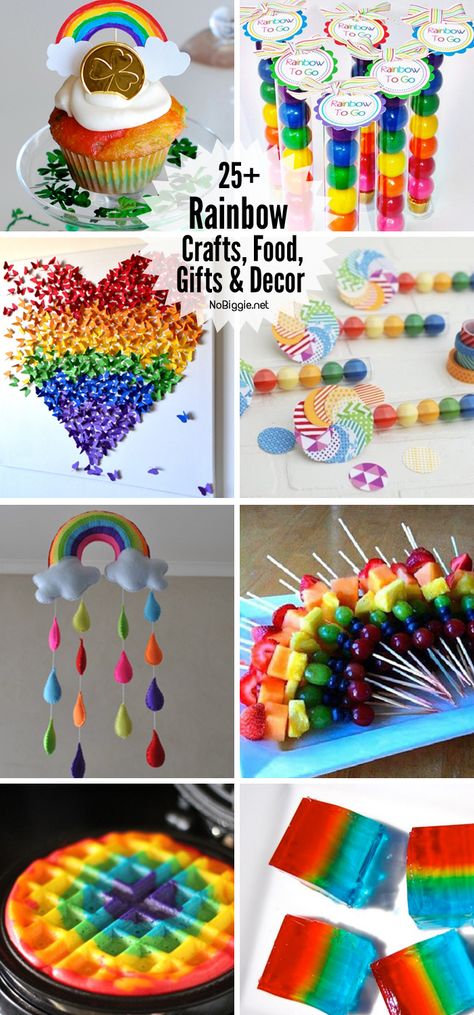 25+ rainbow food crafts gifts decor | NoBiggie.net Diy Rainbow Crafts, Pride Party Decorations Diy, Rainbow Birthday Party Activities, Lgbtqia Crafts, Pride Decorations Ideas, Rainbow Ideas Decorations, Pride Diy Crafts, Pride Crafts For Kids, Pride Decorations Diy