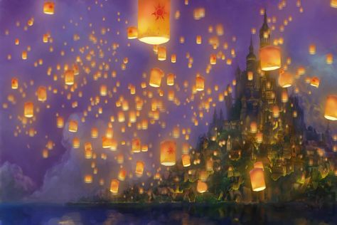 Tangled Wallpaper Hd, Tangled Lantern Wallpaper, Shaggy Perm, Aesthetic Tangled, Tangled Floating Lanterns, Wallpaper Hd For Desktop, Disney Desktop Wallpaper, For Desktop Background, Haircuts Shoulder Length