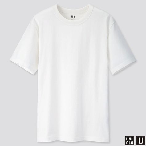 MEN UNIQLO U CREW NECK SHORT SLEEVED T-SHIRT | UNIQLO Christophe Lemaire, Uniqlo Tshirt, Aesthetic 2023, Uniqlo U, Petite Plus Size, Plus Size Clothes, Clothes For Men, Great T Shirts, Shirt Details