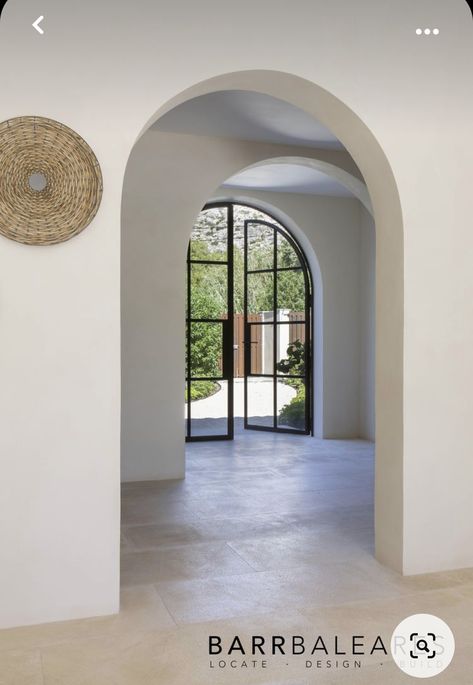 Mallorcan Villa, Jacobean House, Ibiza Style Interior, Villa Renovation, Mediterranean Interior, Arched Doors, House Beds, Minimalist Interior Design, Minimalist Architecture