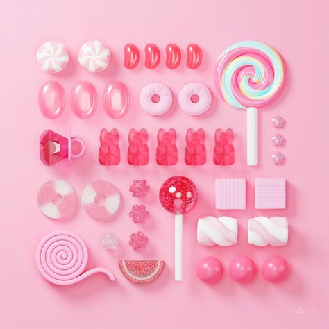 3D Icons & Illustrations on Behance Event Design Branding, Frozen Yogurt Shop, Red Carpet Party, Cute Pastel Wallpaper, Rainbow Aesthetic, 3d Icons, App Logo, Dreamy Art, Blender 3d