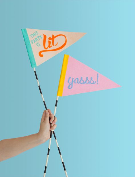 DIY Hand Lettered Felt Flags | Oh Happy Day! Felt, Oh Happy Day, Diy Tips, Hand Lettered, Happy Day, Flag