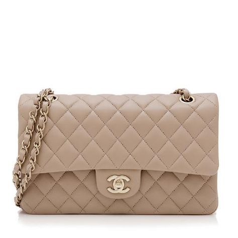 Chanel Classic Flap Bag Beige, Shoulder Bag Chanel, Chanel Flap Bag Beige, Chanel Bag Beige, Chanel Beige Bag, Beige Chanel Bag, Beige Bags, Purses Chanel, Accessories Purses