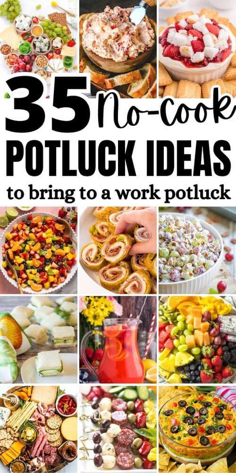 No Cook Potluck Ideas, Last Minute Potluck Ideas, Potluck Lunch Ideas, Potluck Snacks, Crockpot Potluck, Pot Luck Dishes Easy, Summer Potluck Dishes, Main Dish For Potluck, Best Potluck Dishes