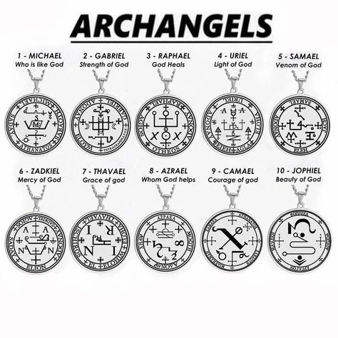Signs And Symbols Meaning, Angel Sigils, Seven Deadly Sins Tattoo, Gods Angels, 7 Archangels, Michael Gabriel, Types Of Angels, Angelic Symbols, Viking Tattoo Symbol