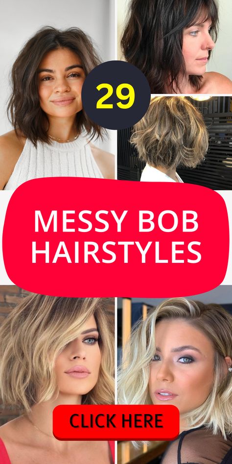 Short Bob Hairstyles For Thick Hair With Bangs, Layered Bob Hairstyles Medium Length, Long Bob Hairstyles For Wavy Hair, Texture Bob Hairstyles, Hairstyles For Thick Wavy Hair Short, Bob Summer Hairstyles, Blended Bob Hairstyles, Short Messy Bob Hair, Summer 2024 Bob Hairstyles