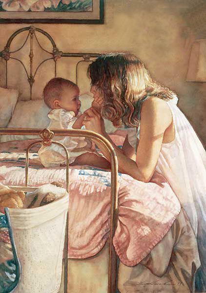 Steve Hanks (1949, American) Steve Hanks, Grafika Vintage, Kind Photo, Tomorrow Is A New Day, Mother Love, Watercolor Artists, Russian Art, Mother And Baby, Fotografi Potret