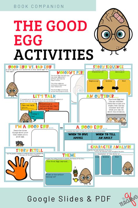 The Good Egg Activities, Egg Activities, Workshop Activities, The Good Egg, Second Grade Writing, Kindergarten Addition Worksheets, Addition Kindergarten, Read Aloud Activities, Third Grade Writing