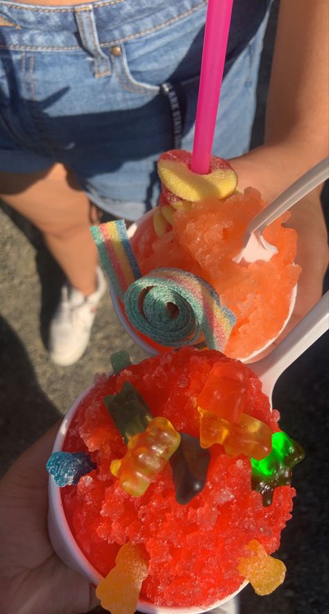 #snowcone #cute #bestiegoals #aesthetic #shavedice #gummy Food Stand Aesthetic, Snow Cones Aesthetic, Snowcones Ideas, Snowcone Aesthetic, Icee Slushie Aesthetic, Snow Cone Aesthetic, Shaved Ice Aesthetic, Slushie Bar, Snowcone Stand Ideas