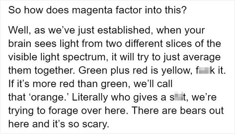 Tumblr Users Freak Out That Magenta Is Not A Real Color And That Impossible Colors Exist Tumblr, Blue Social Media, Tumblr Users, Internet Culture, Crossed Fingers, Social Media Site, Iphone Apps, Tumblr Posts, Make Sense