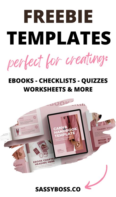 7 pre-made Canva ebook templates, worksheet templates and checklist templates all done for you and ready to add your content. Save loads of time creating lead magnets, opt-in freebies, and content upgrades so grow your email list fast. These lead magnet templates are professionally designed and easy to customise to fit your brand! #leadmagnet #leadmagnetebooktemplate #ebooktemplate #canvatemplates #emailmarketing Ebook Template Design Free, Free Digital Templates, Ebook Template Design Canva, Free Business Printables, Lead Magnet Design, Free Canva Templates, Ebook Template Design, Business Knowledge, Canva Ideas