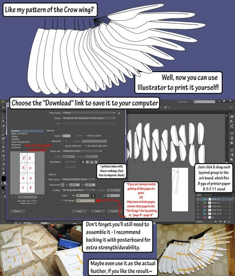 Wing arms Crow Pattern, Realistic Costumes, Feather Template, Cosplay Wings, V Chibi, Diy Wings, Instruções Origami, Idee Cosplay, Wings Costume