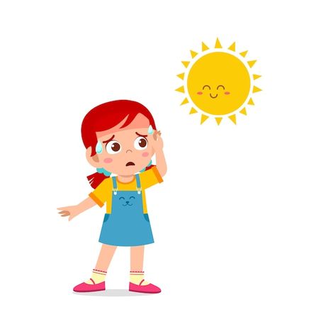 Hot Weather Fall Outfits, Fall Outfits Warm Weather, Warm Weather Fall Outfits, Weather For Kids, Weather Activities Preschool, Jolly Phonics Activities, Weather Clipart, Teacher Picture, Kids Feelings