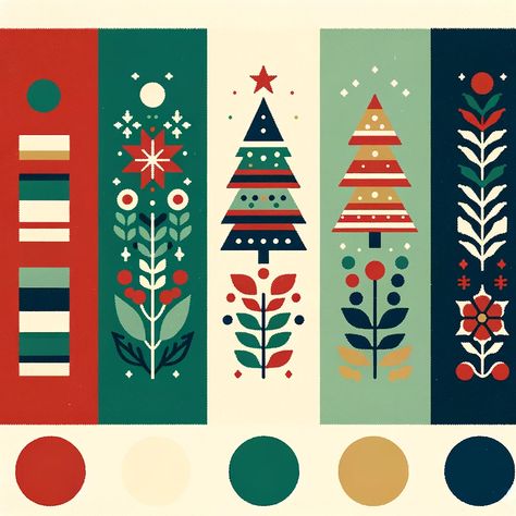 Natal, Scandi Christmas Colour Palette, Nordic Christmas Color Palette, Red White And Blue Color Scheme, Vintage Christmas Colors Palette, Mid Century Modern Christmas Color Palette, Retro Christmas Palette, Christmas Green Color Palette, Blue Christmas Palette