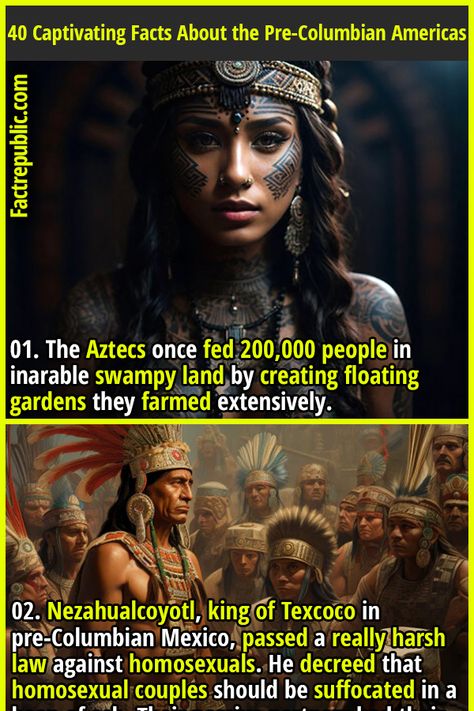 Before Columbus: 40 Captivating Historical Facts About the Pre-Columbian Americas - Fact Republic Mexico, Ancient American Civilizations, Elizabeth Core, Aztec History, Floating Gardens, World History Facts, Mayan History, Mayan People, Fact Republic