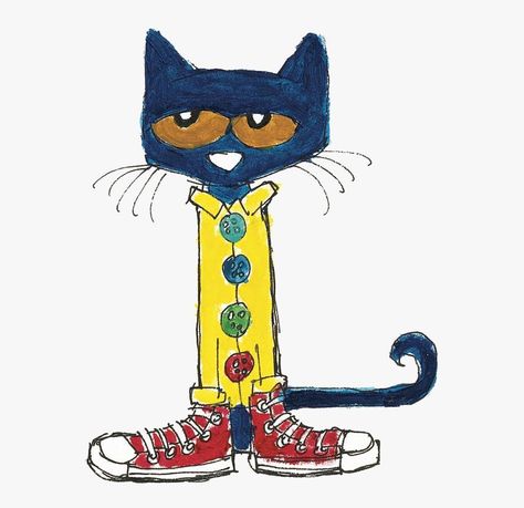 Montessori, Pete The Cat Shoes, Pete The Cat Art, Living Room Cartoon, Inspirational Decals, Pete The Cats, Library Posters, Cat Decal, Cat Clipart