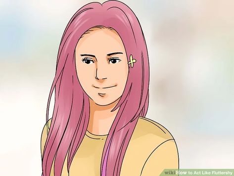 How to Act Like Fluttershy: 14 Steps Fluttershy Hairstyles, Fluttershy As A Human, Lover Dynamics, Emo Fluttershy Pfp, Trans Fluttershy Fanart, Fluttershy Human Pfp, Fluttershy Kinnie Bingo, Mlp Characters As Humans, Hair Ideas For Characters