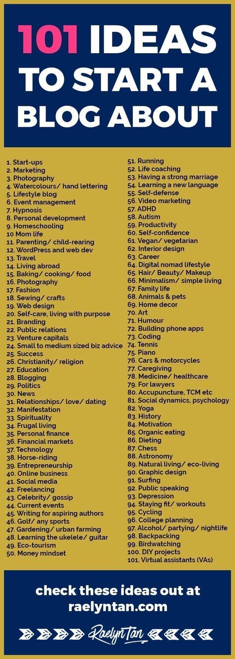 101 ideas on what to start a blog about - need inspiration on what posts to write? Need tips to decide on what your website will be about? #start #blog #ideas #website #inspiration Vlog Tips, What To Blog About, Start Blog, Email Marketing Examples, Ad Libs, Topic Ideas, Colorful Outfits, Online Communication, Blog Niche