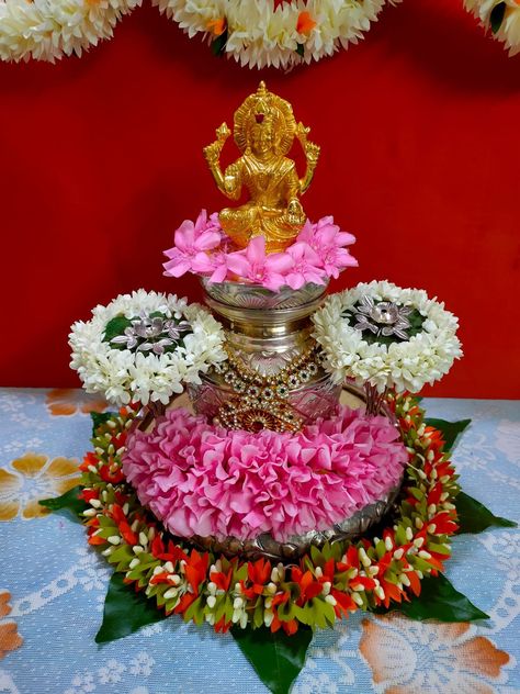 New Diwali Decoration Ideas, Ammavari Decoration At Home, Karthika Pournami Decoration, Durga Puja Decoration Ideas At Home, Diwali Laxmi Pooja Decoration, Varalakshmi Pooja Decoration Home, Varamahalakshmi Decoration Ideas At Home, Gruhapravesam Decoration Ideas, Dasara Decoration Ideas At Home