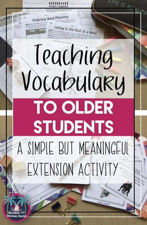 Vocabulary Practice, High School Vocabulary, Middle School Vocabulary, Vocabulary Strategies, High School Reading, Vocabulary Instruction, Teaching High School English, Teaching Vocabulary, High School Classroom