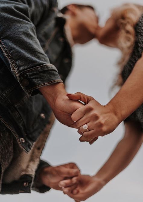 Couple Picture Romantic, Shadow Photos Of Couples, Taking Engagement Photos Yourself, Ring Shots Engagement Photos, Save The Day Photo Ideas, Engagement Photos Outfits Fall Mountains, Contemporary Engagement Photos, Engagement Photos To Show Off The Ring, Engagement Photos Flagstaff