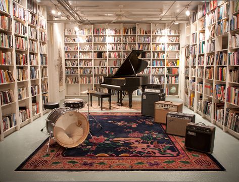 Upper West Side recording studio : SonicScoop – Creative, Technical & Business Connections For NYC’s Music & Sound Community Music Library Room, Bookshelf Walls, Piano Space, Library Music Room, Record Library, Musical Room, Archive Room, Grand Piano Room, Music Office