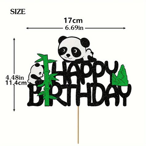 Faster shipping. Better service Topper Panda, Happy Birthday Panda, Happy Birthday Bear, Bamboo Panda, Panda Cake, Animal Themed Birthday Party, Panda Animal, Panda Cakes, Panda Lindo