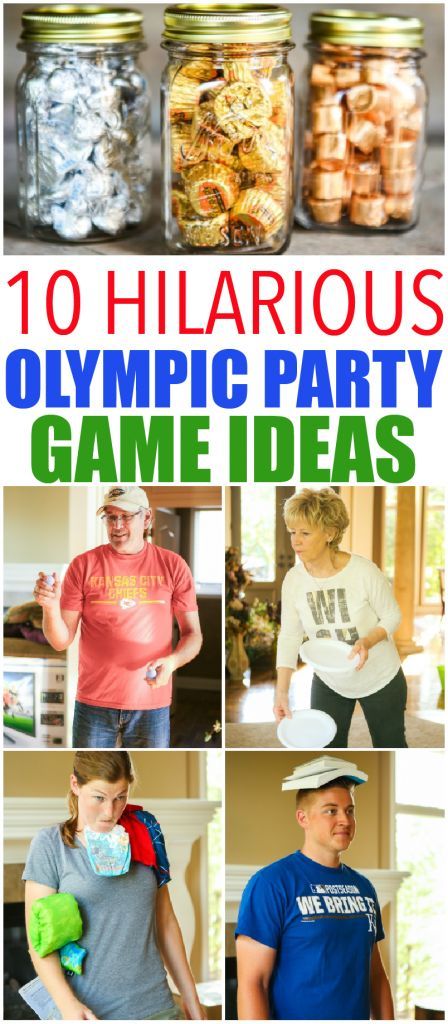 10 hilarious Olympics party games that are perfect for getting ready for the 2016 summer games in Rio! Fun for kids, for teens, and even for adults! Tons of simple minute to win it style activities that use things around the house. And for your winners? Chocolate Olympic medals! I can’t wait to try the household triathlon. Olympic Party Games, Office Olympics, Olympic Games For Kids, Olympic Idea, Olympic Theme, Olympic Party, Reunion Games, Family Reunion Games, Youth Games