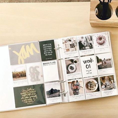 Family Yearbook, Polaroid Photo Album, Diy Photo Book, Project Life Scrapbook, Photo Album Diy, Album Diy, Album Scrapbooking, Photo Album Scrapbooking, Bullet Journal Inspo