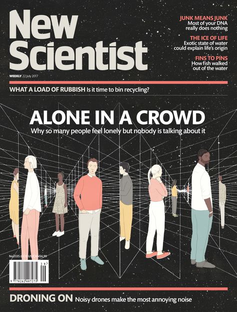 Magazine Layouts, Event Schedule Design, Alone In A Crowd, Tropical Illustration, Science Magazine, Schedule Design, New Scientist, Physics And Mathematics, Event Schedule