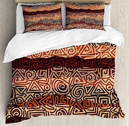 Vintage Duvet, Curtains Headboard, Patterned Bedding Sets, Contemporary Duvet Covers, Microfiber Bedding, Patterned Bedding, Ruffle Bedding, African Decor, Brown Colors