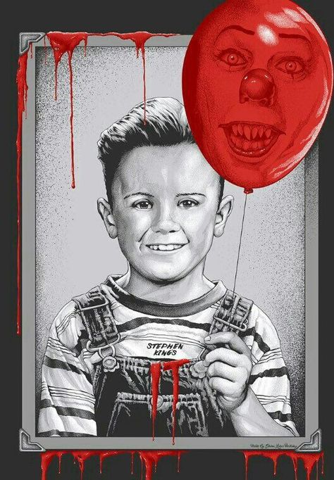 GEORGIE AND IT. Stephen King Books, Stephen King It, Bad Movies, Stephen King Movies, Kunst Tattoos, Pennywise The Clown, Pennywise The Dancing Clown, Fan Poster, Horror Movie Icons