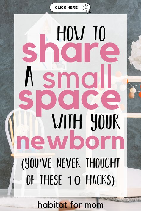 pinterest pin for how to share a room with your newborn Nursery Office Combo, Shared Baby Rooms, Small Baby Nursery, Nursery Guest Room Combo, Apartment Nursery, Baby Nook, Small Space Baby, Small Room Nursery, Shared Nursery