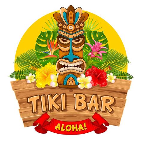 Tiki Birthday Party, Tiki Maske, Surf Vintage, Tiki Faces, Hawaii Theme, Hawaiian Party Theme, Hawaiian Party Decorations, Wooden Mask, Tiki Totem