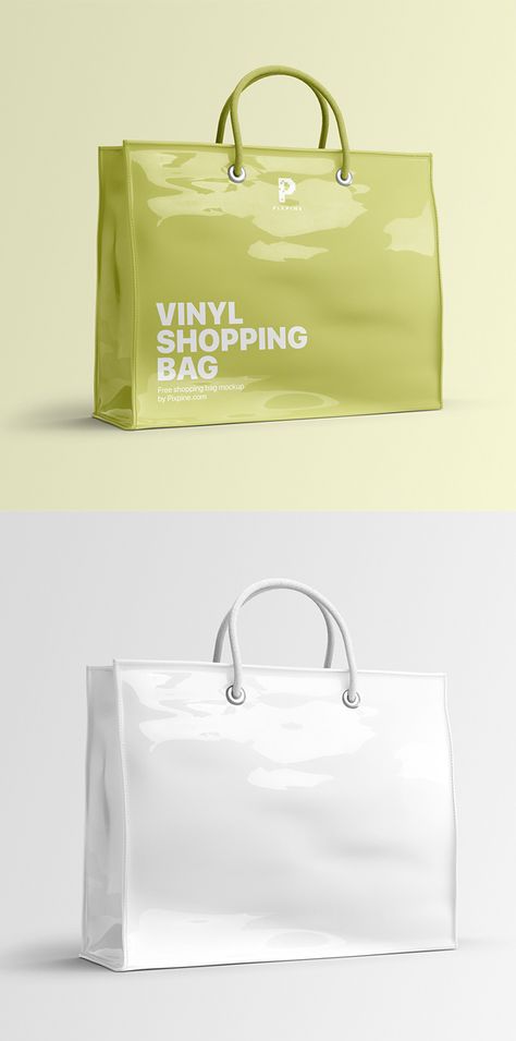 Free Vinyl Shopping Bag Mockup Shopping Bag, Vinyl