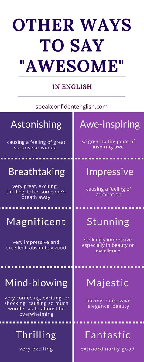 English vocabulary. Add these fun new words to your everyday English. Learn more useful English at Speak Confident English: http://www.speakconfidentenglish.com/?utm_campaign=coschedule&utm_source=pinterest&utm_medium=Speak%20Confident%20English%20%7C%20English%20Fluency%20Trainer Things Vocabulary, Learning New Things, Other Ways To Say, Love Me Like, He Loves Me, New Things, New Things To Learn, English Words, Awe Inspiring