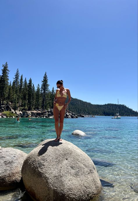 tahoe california summer lake Silverwood Lake California, Tahoe Instagram Pictures, Lake Tahoe Instagram Pictures, Lake Tahoe Outfits, Lake Tahoe Summer Outfits, Lake Tahoe Aesthetic, Tahoe Aesthetic, Camp Bach, Lake Tahoe Summer