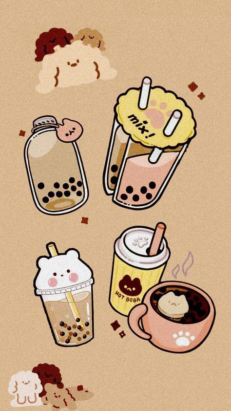 Aesthetic HD Wallpaper ✨️ 💮 Kawaii, Cute Boba Wallpaper, Boba Wallpaper, Aesthetic Hd Wallpaper, Lighting Portrait, Aesthetic Wallpaper Ideas, Purple Galaxy Wallpaper, Cute Boba, Tea Wallpaper