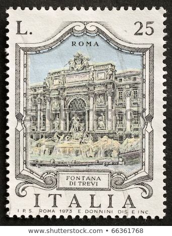 Descubra esta foto y millones de fotos, ilustraciones y vectores exentos de cargos más en stock en la colección de Shutterstock. Se agregan miles de imágenes nuevas de alta calidad todos los días. Italy Stamp, Italy Illustration, طوابع بريد, Postage Stamp Design, طابع بريدي, Postal Vintage, Postage Stamp Art, Trevi Fountain, Vintage Postage Stamps