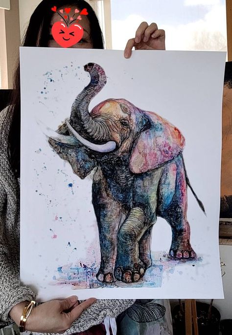 Realistic Elephant Painting, Simple Elephant Painting, Elephant Art Abstract, Canvas Painting Elephant, Acrylic Elephant Painting, Painting Of Elephant, Elephant Acrylic Painting, Paint Elephant, Elephant Paintings