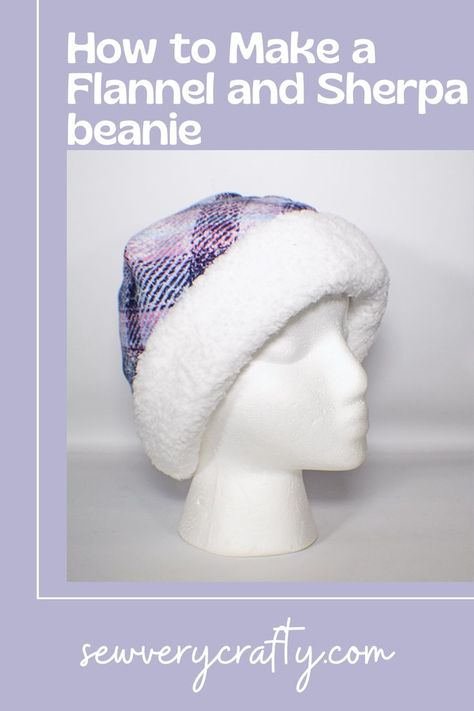 Diy Winter Hats, Winter Hat Sewing Pattern, Fleece Hat Pattern, Christmas Crafts Sewing, Crochet Mittens Pattern, Sewing Hats, Beanie Hat Pattern, Fleece Hats, Diy Sewing Gifts