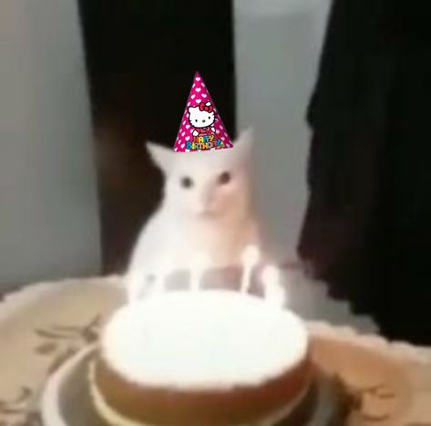 iz ur birfday Rengoku Muichiro, Birthday Icon, Silly Cats Pictures, Hello Kitty Birthday, Happy Birthday To Us, Birthday Meme, Cat Icon, Silly Animals, Cat Birthday