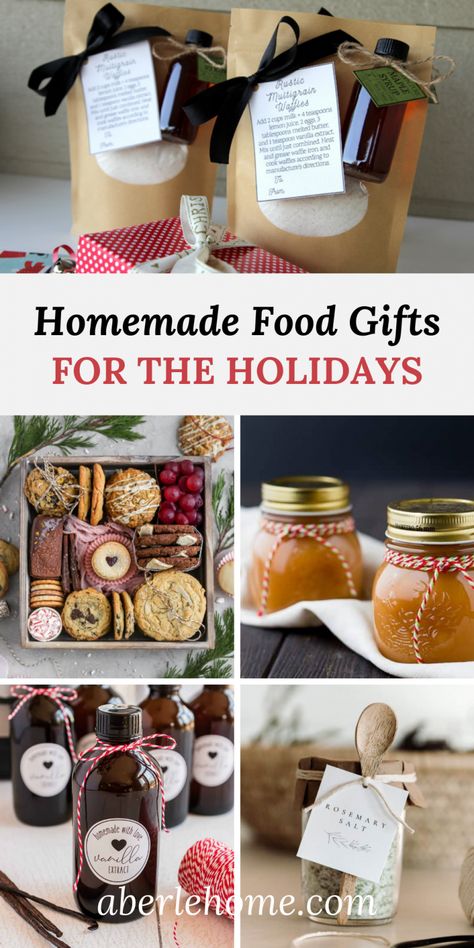 Perfect Homemade Food Gifts for the Holidays - Aberle Home Homemade Baskets Gifts, Christmas Gift Edible, Natal, Holiday Treats To Give As Gifts, Baking Christmas Gift Ideas, Baking For Christmas Gifts, Infused Gift Ideas, Christmas Gift Bread, Xmas Baking Gifts