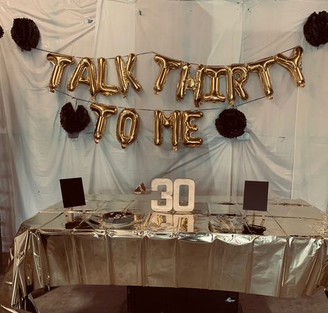 30 Bday Decoration Ideas, 30th Birthday Parties Themes, Turning 30 Themes, Thirty Year Old Birthday Ideas, 29th Birthday For Him Decor, 30 Th Bday Party Ideas, Thirty Bday Ideas Turning 30, Men’s Thirty Birthday Theme, Birthday Ideas For 30th Birthday For Men